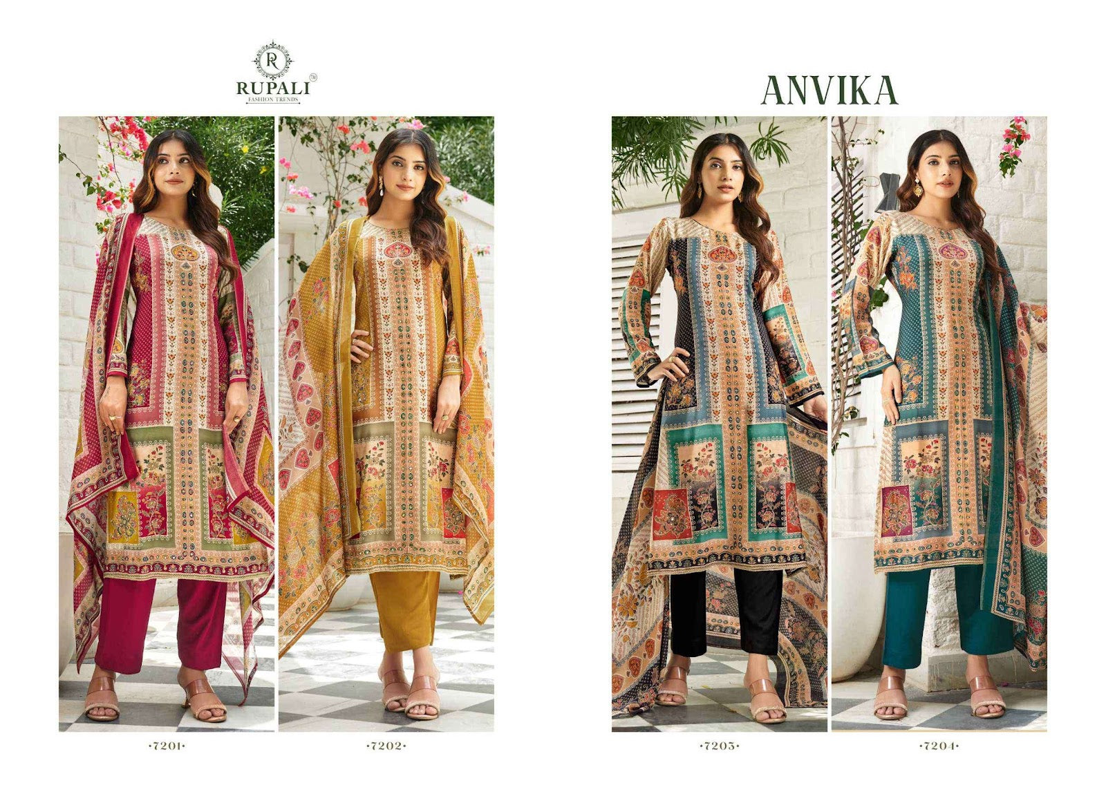 Anvika Rupali Pure Viscose Pant Style Suits Exporter Gujarat