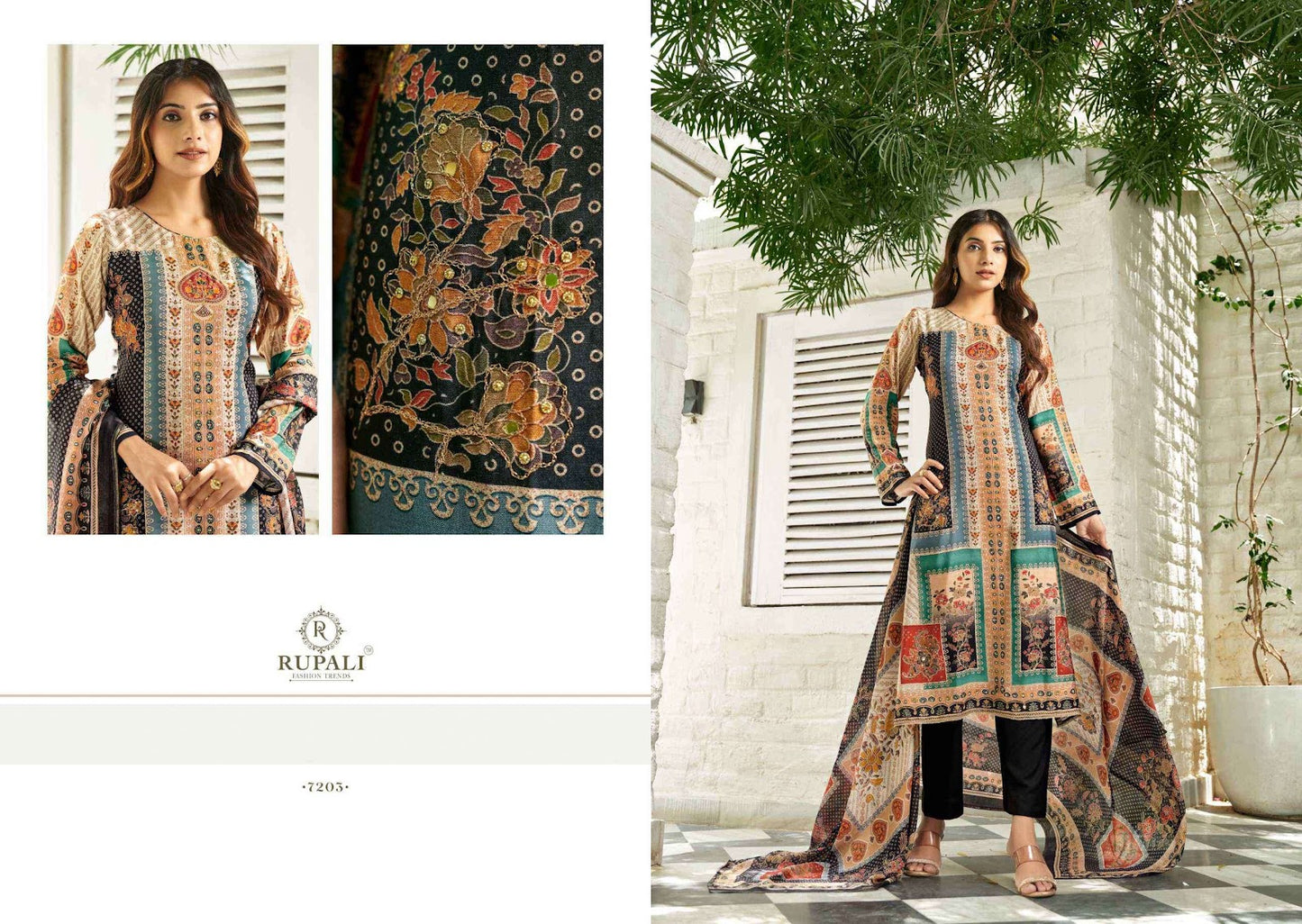 Anvika Rupali Pure Viscose Pant Style Suits Exporter Gujarat