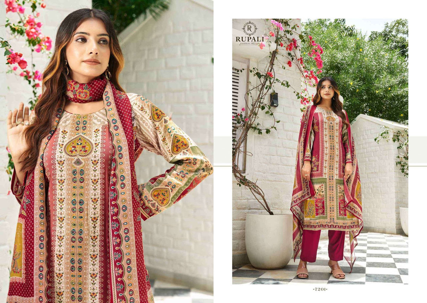 Anvika Rupali Pure Viscose Pant Style Suits Exporter Gujarat