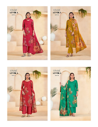 Anvika Simar Viscose Pant Style Suits Wholesaler Ahmedabad