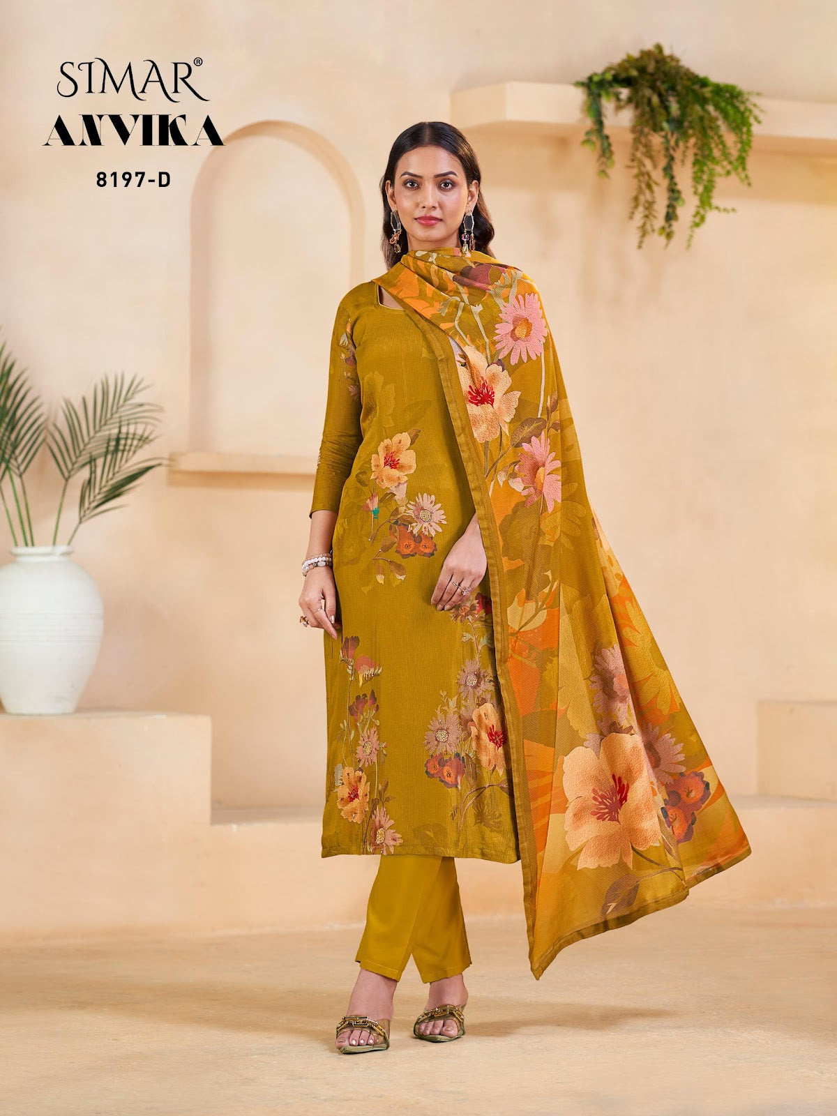 Anvika Simar Viscose Pant Style Suits Wholesaler Ahmedabad