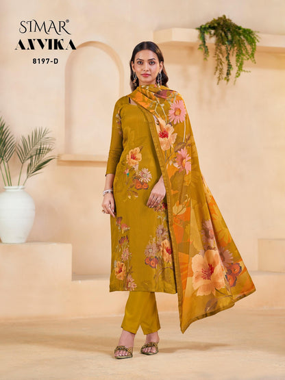 Anvika Simar Viscose Pant Style Suits Wholesaler Ahmedabad
