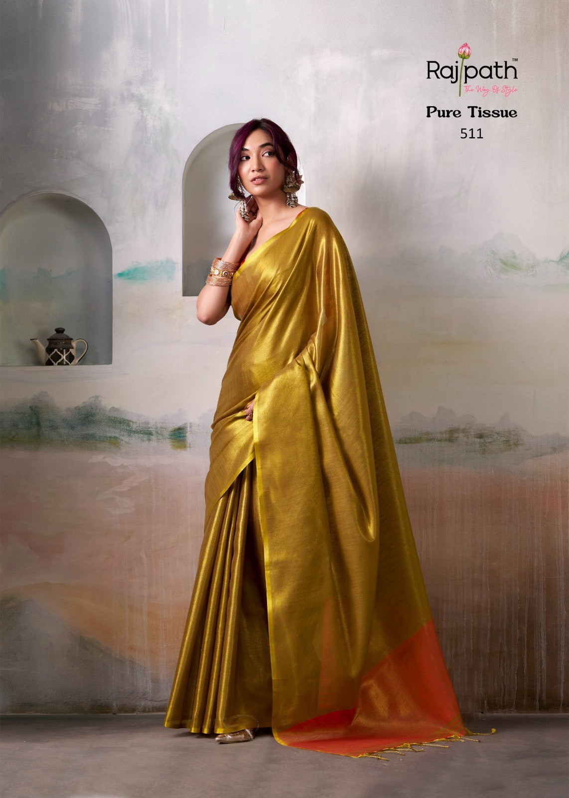Anvika Tissue Rajpath Sarees Wholesaler India