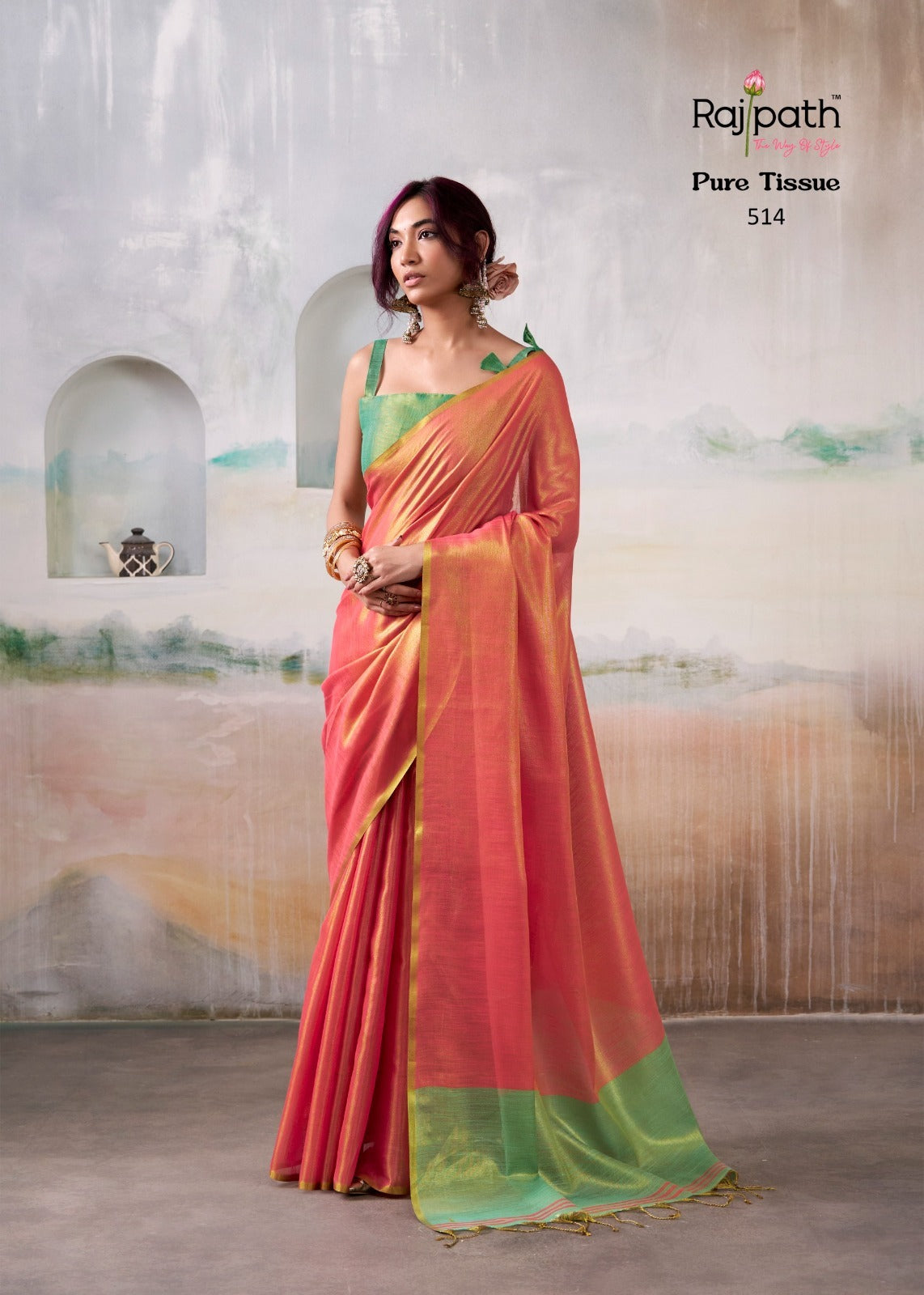 Anvika Tissue Rajpath Sarees Wholesaler India