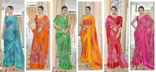 Anvika Vol 3 Vallabhi Prints Georgette Sarees Wholesaler
