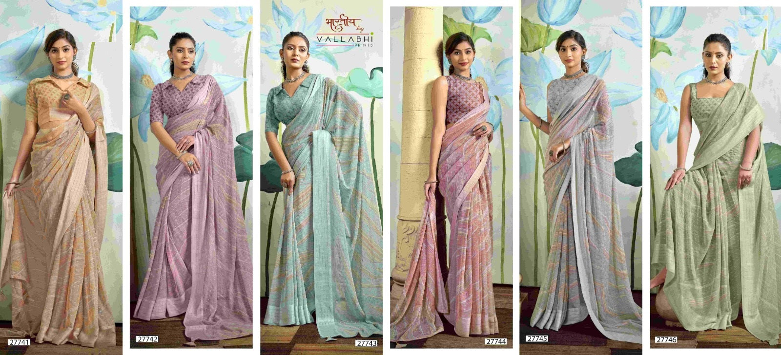 Anvika Vol 4 Vallabhi Prints Georgette Sarees Wholesaler Ahmedabad
