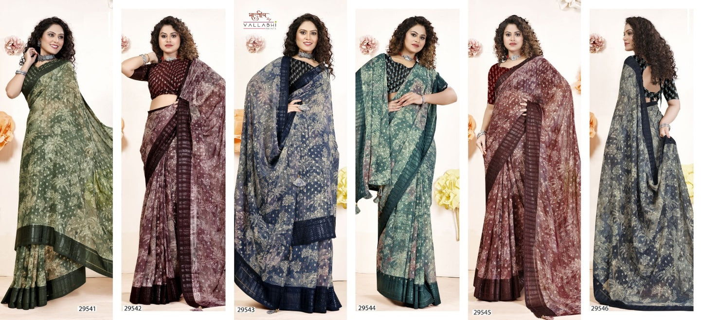 Anvika Vol 6 Vallabhi Prints Georgette Sarees Supplier India