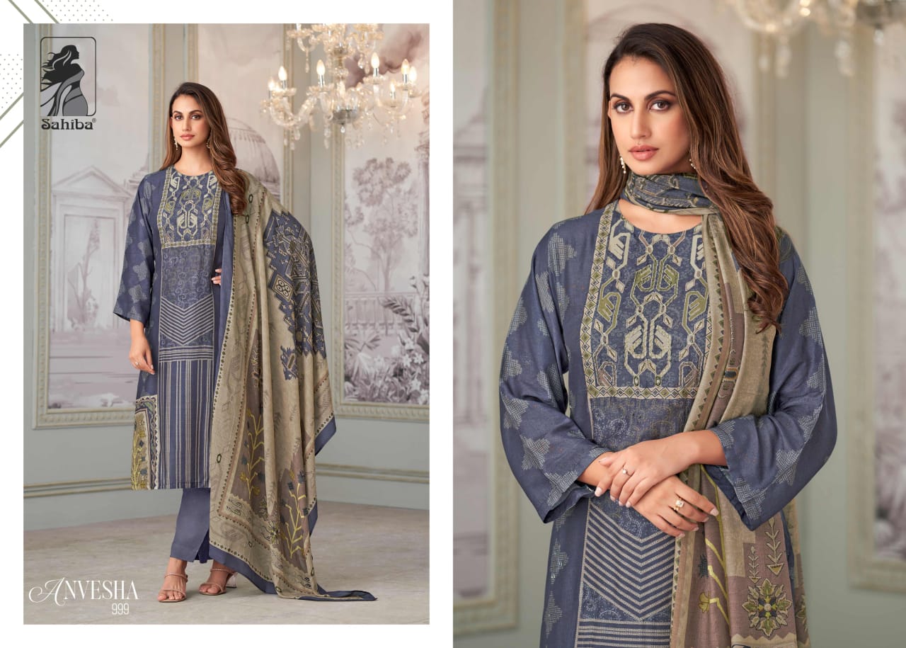 Anwesha Sahiba Muslin Silk Salwar Suits Supplier India