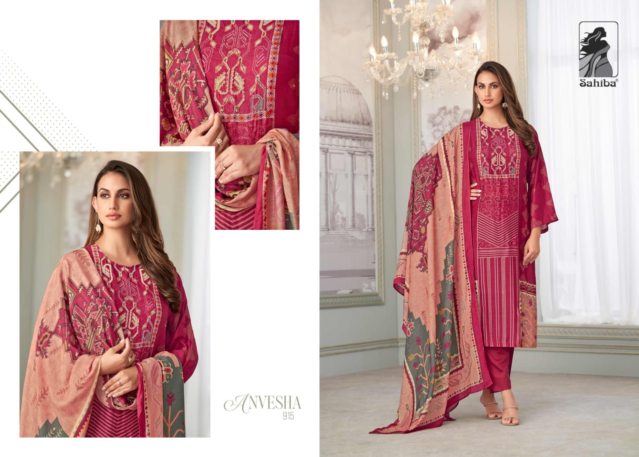 Anwesha Sahiba Muslin Silk Salwar Suits Supplier India