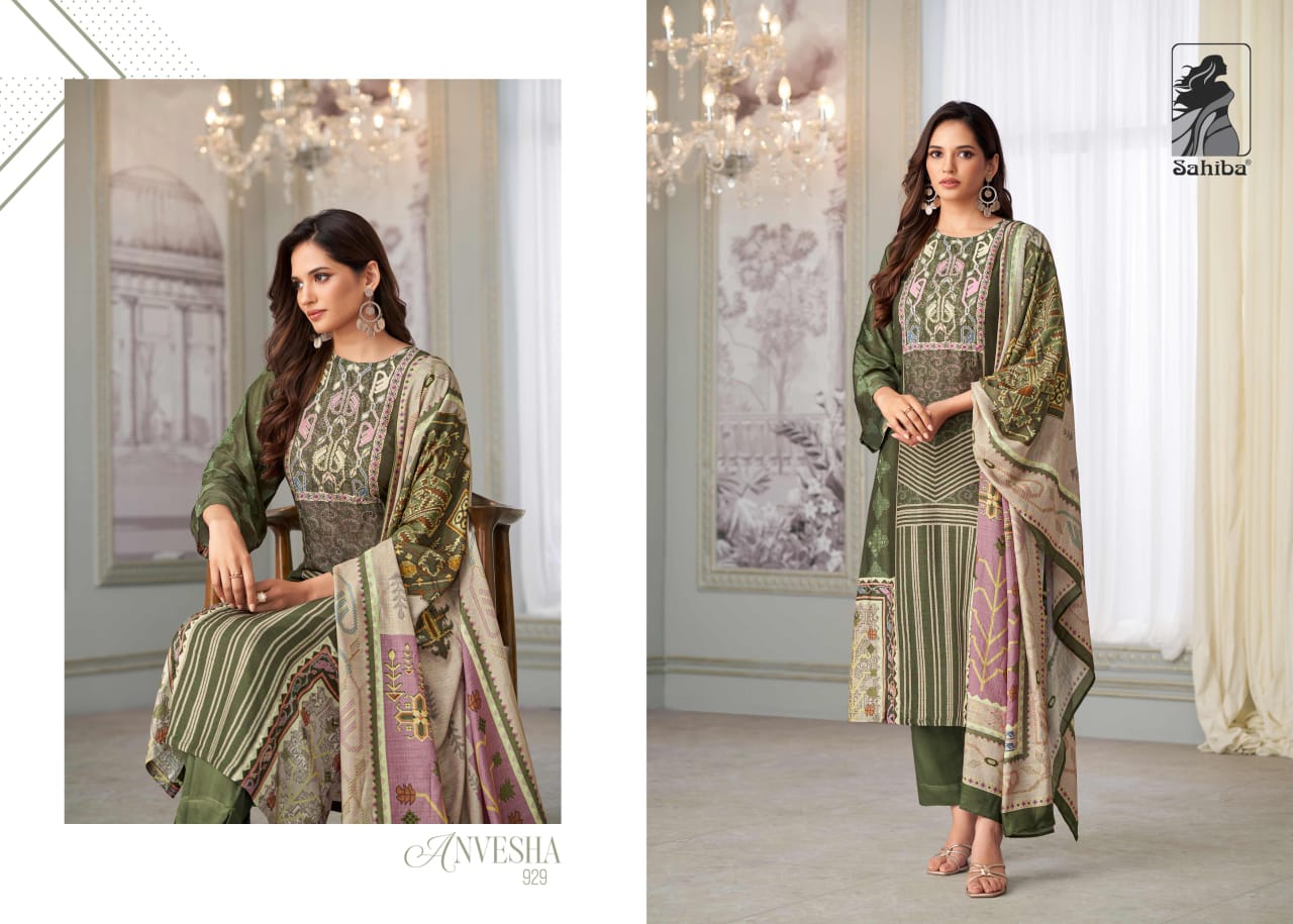 Anwesha Sahiba Muslin Silk Salwar Suits Supplier India