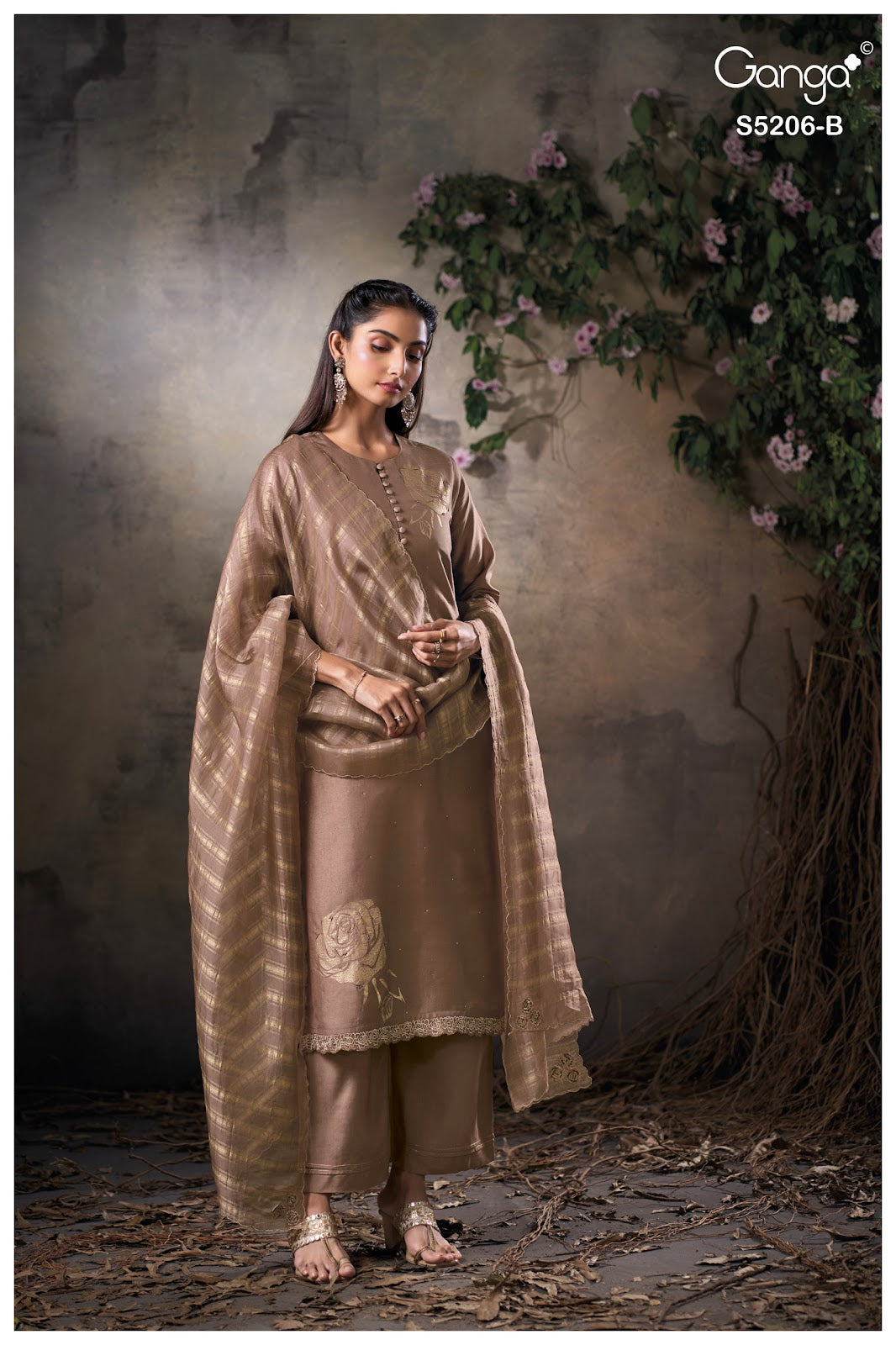 Anyasa S5206 Ganga Bemberg Pant Style Suits Supplier Gujarat