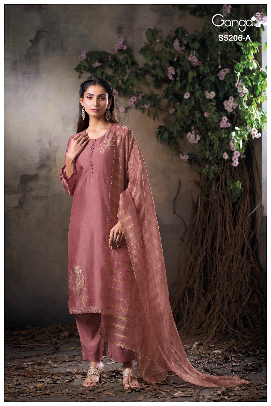 Anyasa S5206 Ganga Bemberg Pant Style Suits Supplier Gujarat