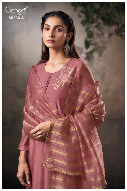 Anyasa S5206 Ganga Bemberg Pant Style Suits Supplier Gujarat
