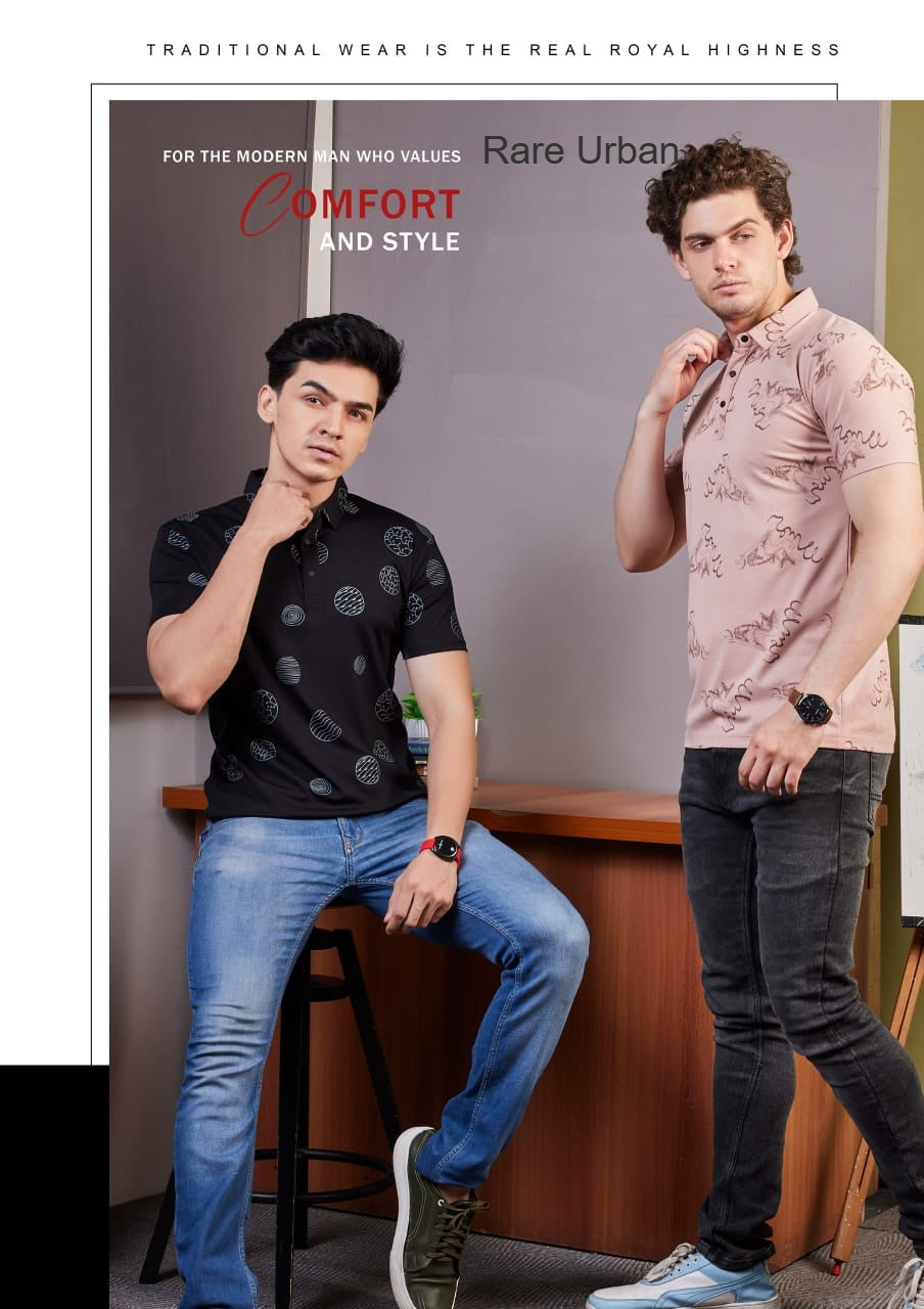 Aop Vol 5746 Rare Urban Tencil Lycra Mens Tshirts Supplier India