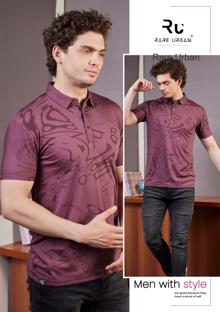 Aop Vol 5746 Rare Urban Tencil Lycra Mens Tshirts Supplier India