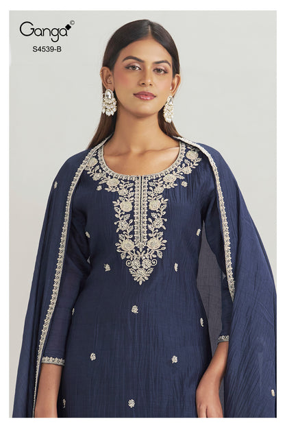 Aparna S4539 Ganga Banarasi Plazzo Style Suits Wholesaler Gujarat