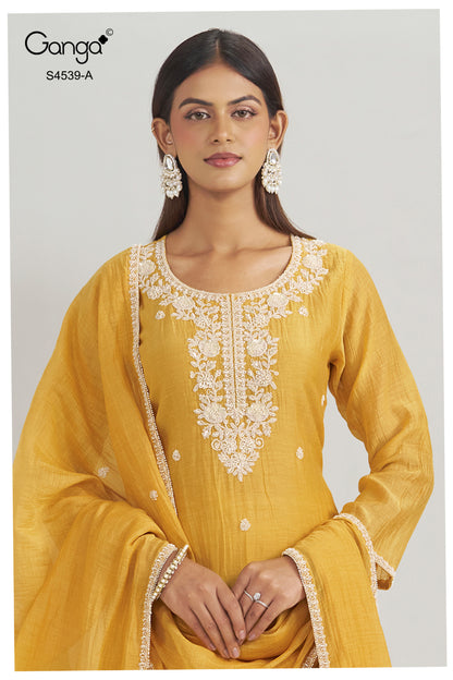Aparna S4539 Ganga Banarasi Plazzo Style Suits Wholesaler Gujarat