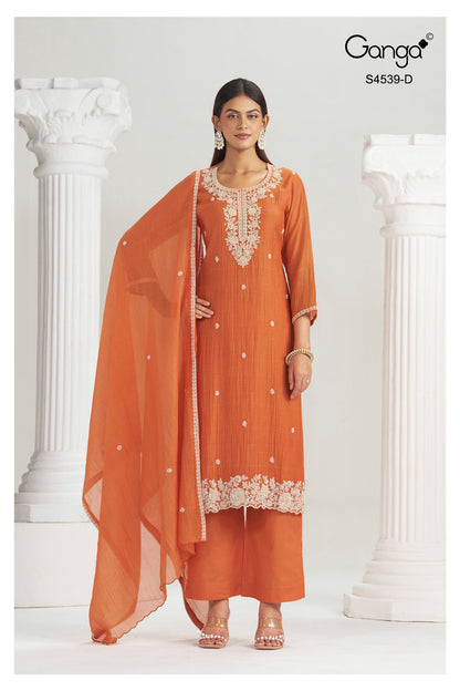 Aparna S4539 Ganga Banarasi Plazzo Style Suits Wholesaler Gujarat