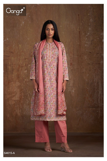 Apeksha S4615 Ganga Cotton Pant Style Suits Wholesaler Ahmedabad