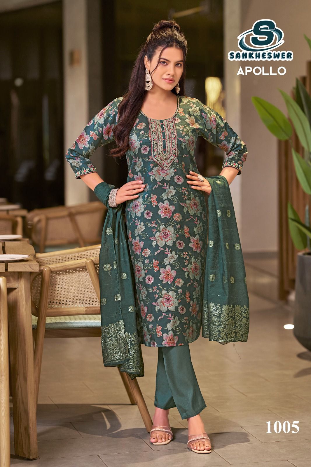 Apollo Vol 1 Sankheswer Roman Readymade Pant Style Suits Supplier India