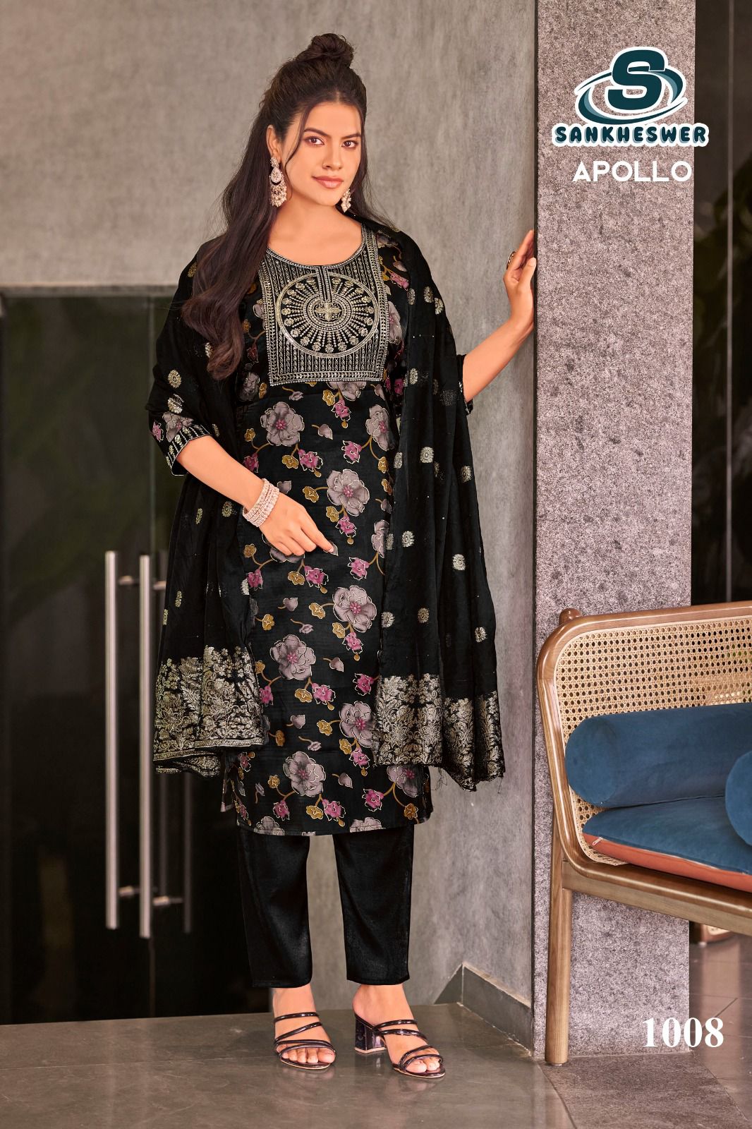 Apollo Vol 1 Sankheswer Roman Readymade Pant Style Suits Supplier India