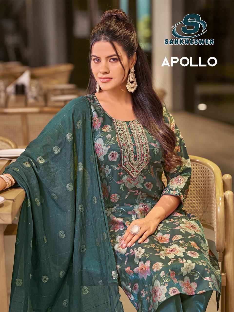 Apollo Vol 1 Sankheswer Roman Readymade Pant Style Suits Supplier India