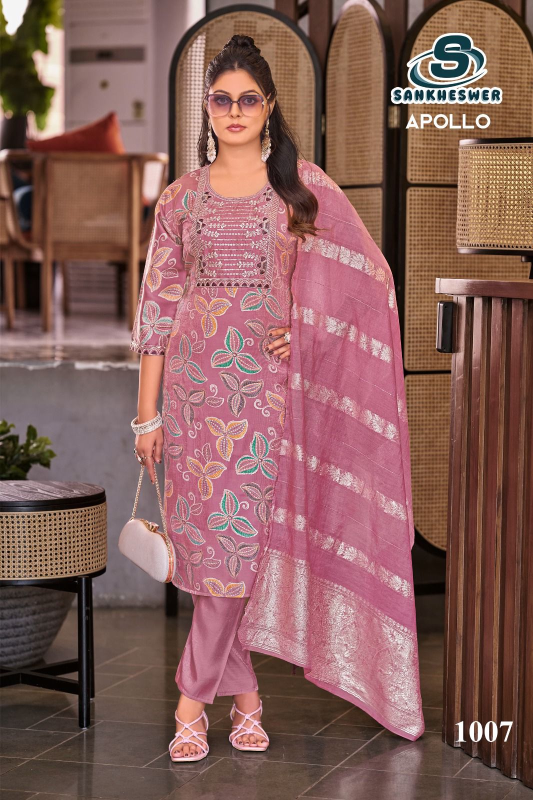 Apollo Vol 1 Sankheswer Roman Readymade Pant Style Suits Supplier India