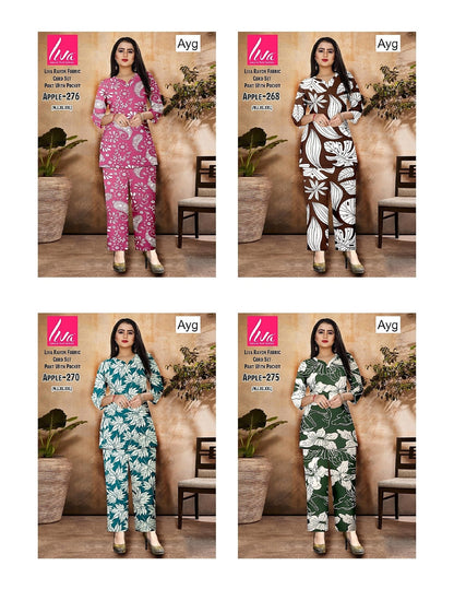 Apple 0409 Ayg Liva Rayon Co Ord Set Supplier Gujarat