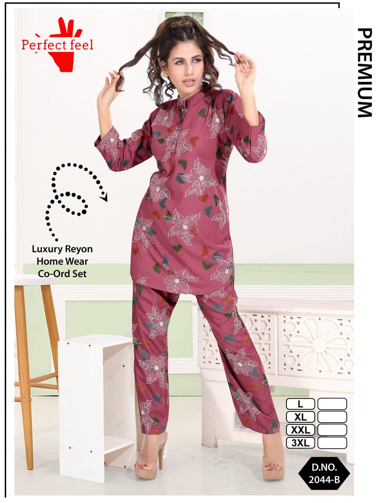 Apple Cut 0108 Perfect Feel Reyon Co Ord Set Supplier