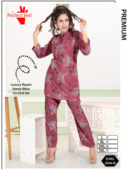 Apple Cut 0108 Perfect Feel Reyon Co Ord Set Supplier