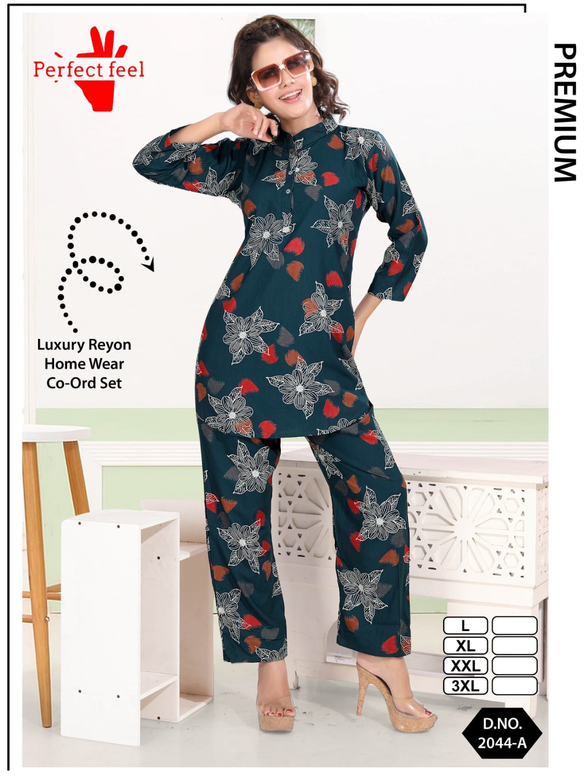 Apple Cut 0108 Perfect Feel Reyon Co Ord Set Supplier