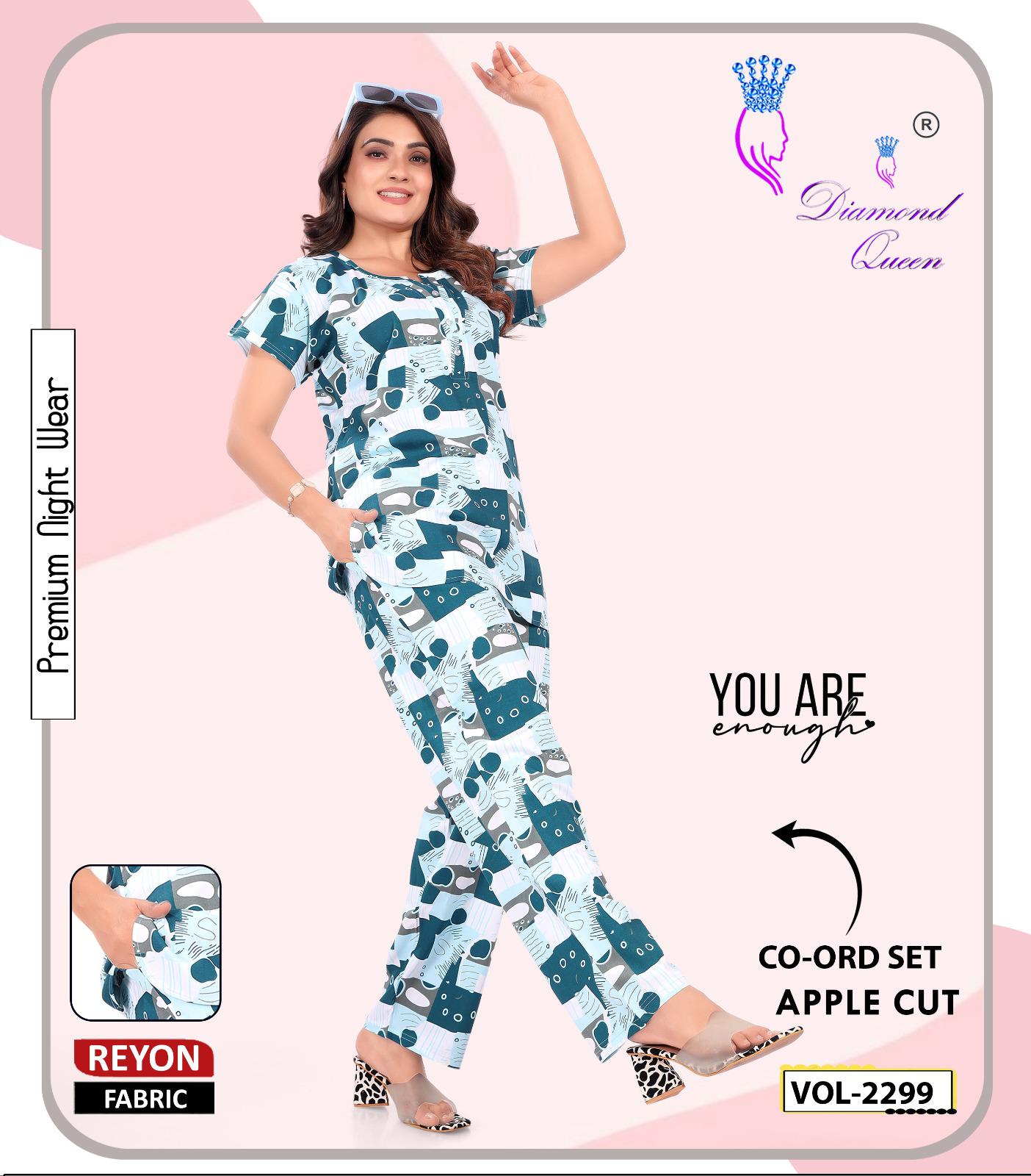 Apple Cut 2807 Diamond Queen Rayon 22Kg Co Ord Set Supplier India