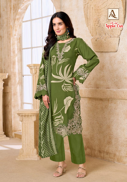 Apple Cut Alok Viscose Reyon Karachi Salwar Suits Manufacturer Ahmedabad