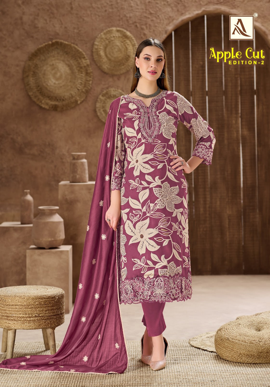 Apple Cut Edition 2 Alok Viscose Karachi Salwar Suits Manufacturer Ahmedabad