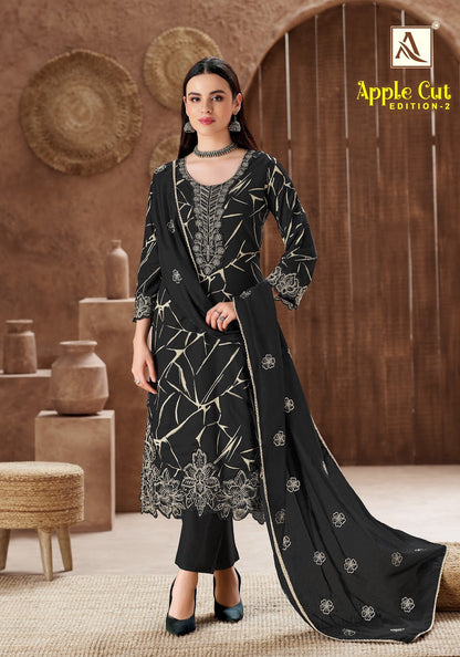 Apple Cut Edition 2 Alok Viscose Karachi Salwar Suits Manufacturer Ahmedabad
