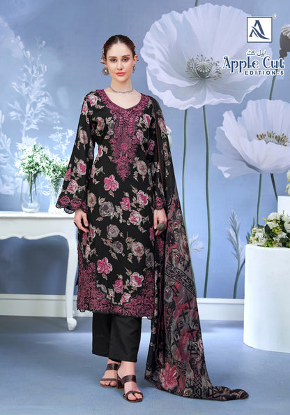 Apple Cut Edition 5 Alok Viscose Reyon Karachi Salwar Suits Wholesaler