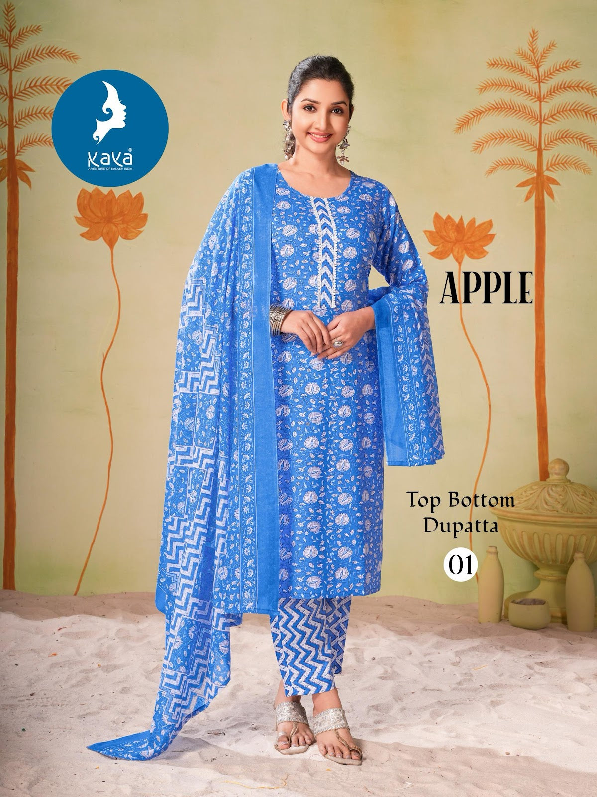 Apple Kaya Rayon Readymade Suits Supplier