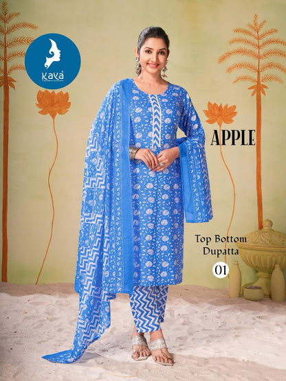 Apple Kaya Rayon Readymade Suits Supplier