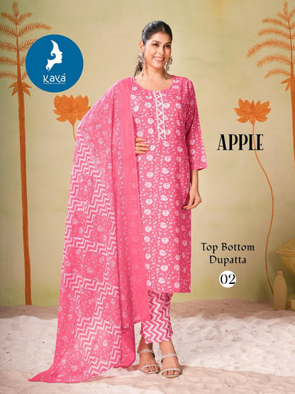 Apple Kaya Rayon Readymade Suits Supplier