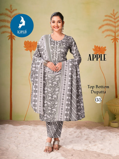 Apple Kaya Rayon Readymade Suits Supplier