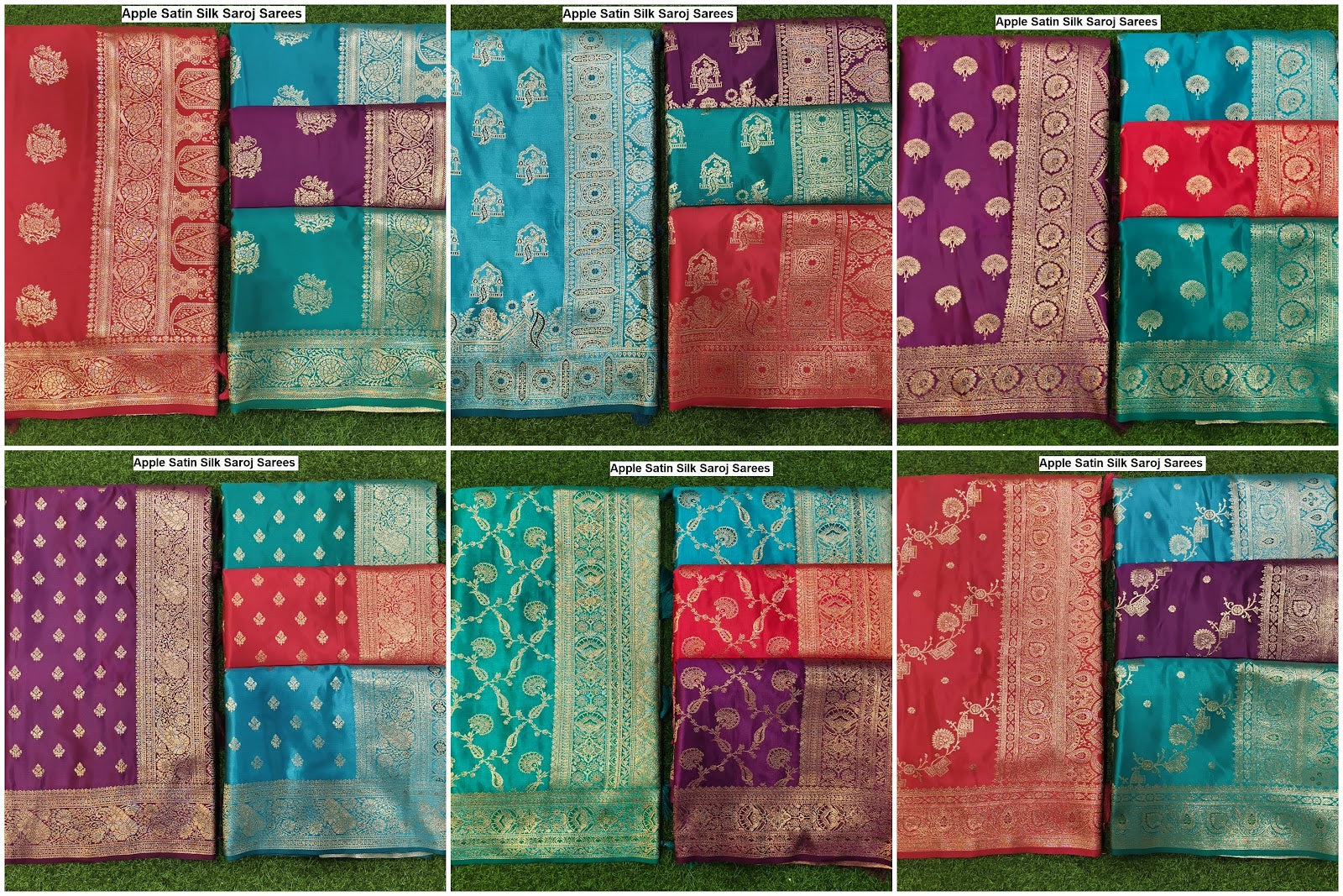 Apple Satin Silk Saroj Sarees Wholesaler India