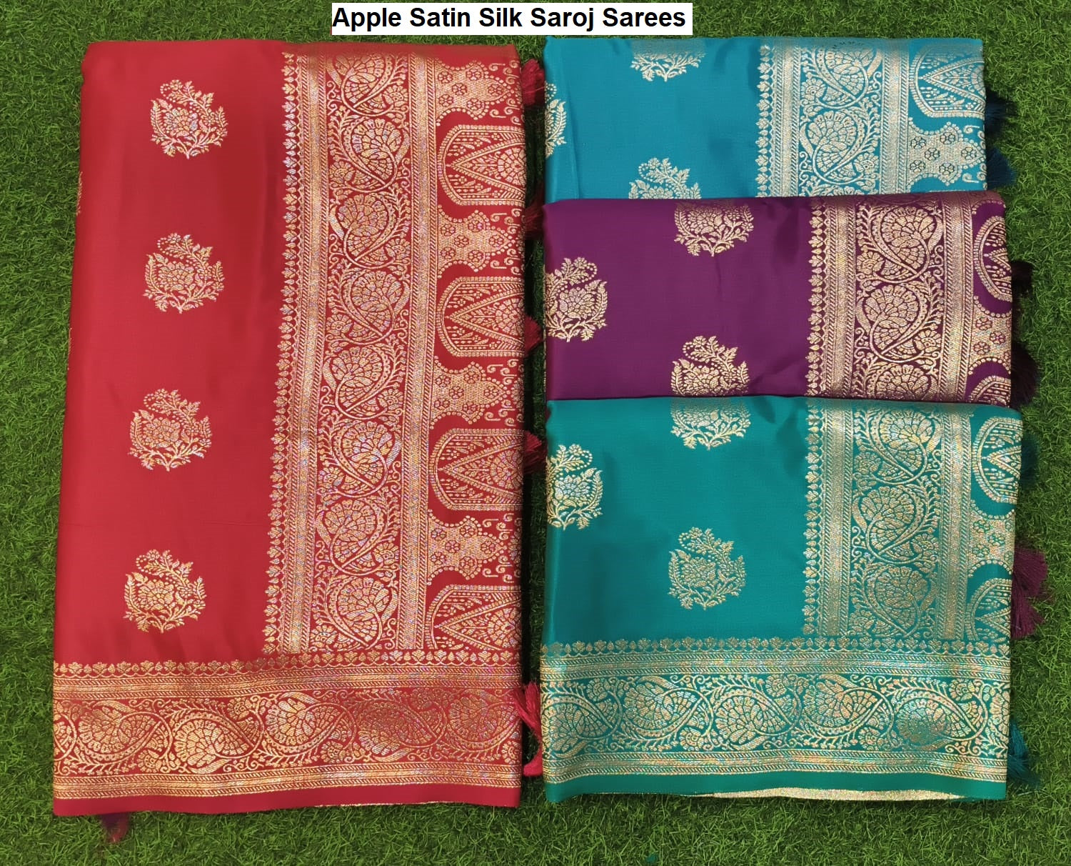 Apple Satin Silk Saroj Sarees Wholesaler India