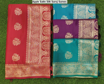 Apple Satin Silk Saroj Sarees Wholesaler India