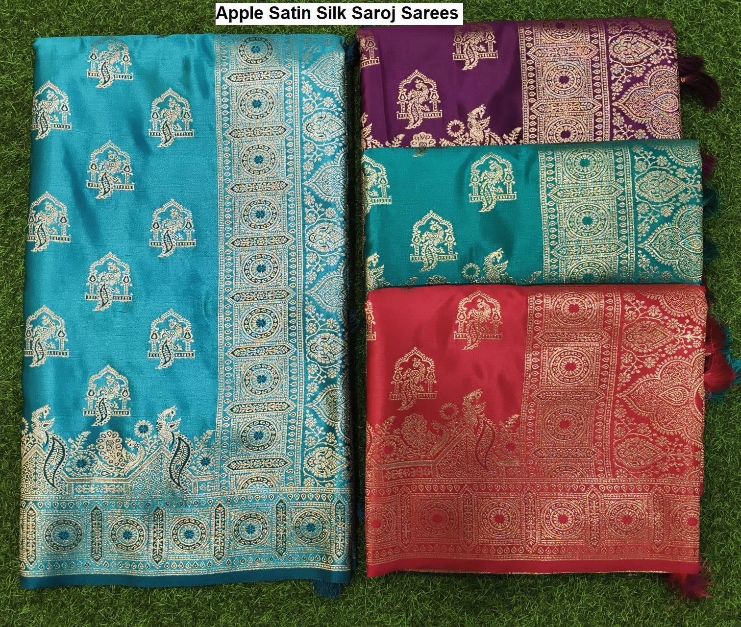 Apple Satin Silk Saroj Sarees Wholesaler India