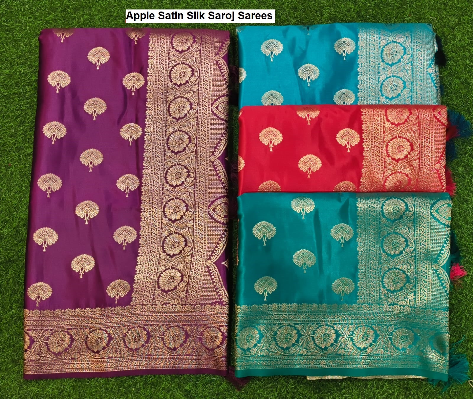 Apple Satin Silk Saroj Sarees Wholesaler India