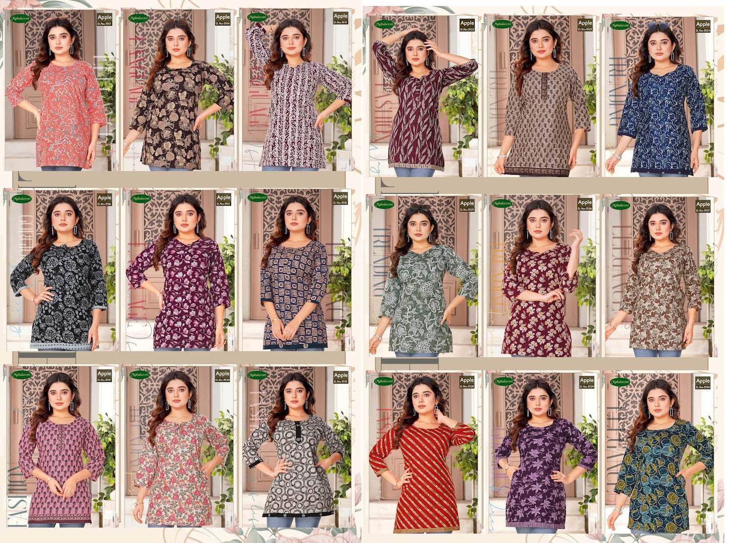 Apple Vol 2 Mahalaxmi Cotton Short Kurtis Wholesaler Ahmedabad