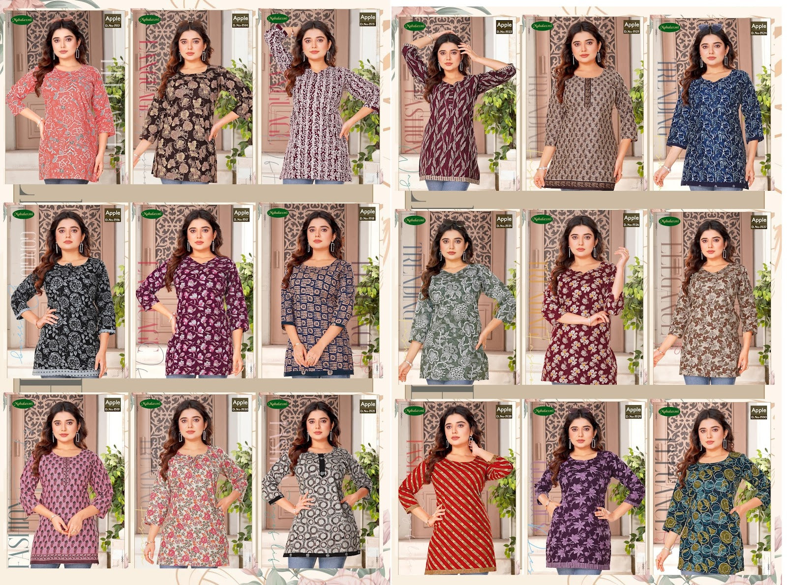 Apple Vol 2 Mahalaxmi Cotton Short Kurtis Wholesaler Ahmedabad