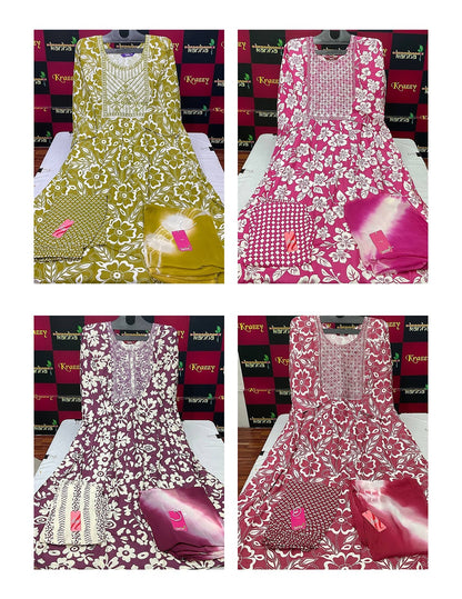 Apple With Pocket And Feeding 2509 Kanha Reyon Readymade Pant Style Suits Wholesaler Gujarat