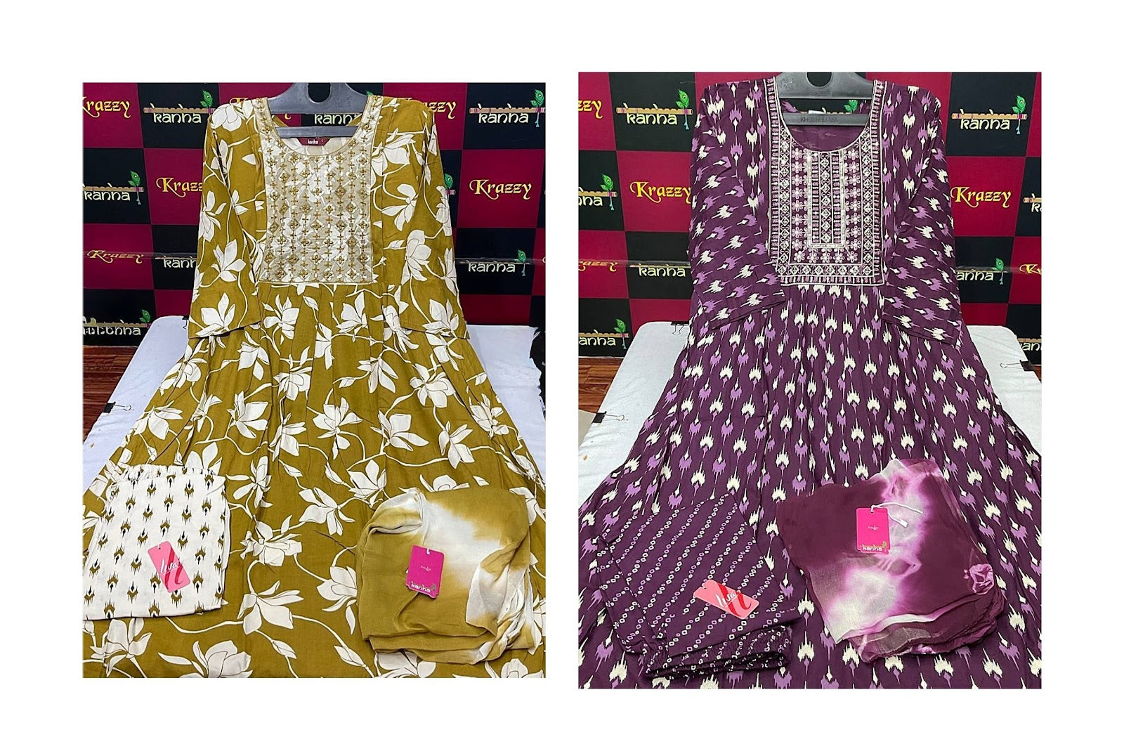 Apple With Pocket And Feeding 2509 Kanha Reyon Readymade Pant Style Suits Wholesaler Gujarat