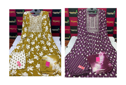 Apple With Pocket And Feeding 2509 Kanha Reyon Readymade Pant Style Suits Wholesaler Gujarat